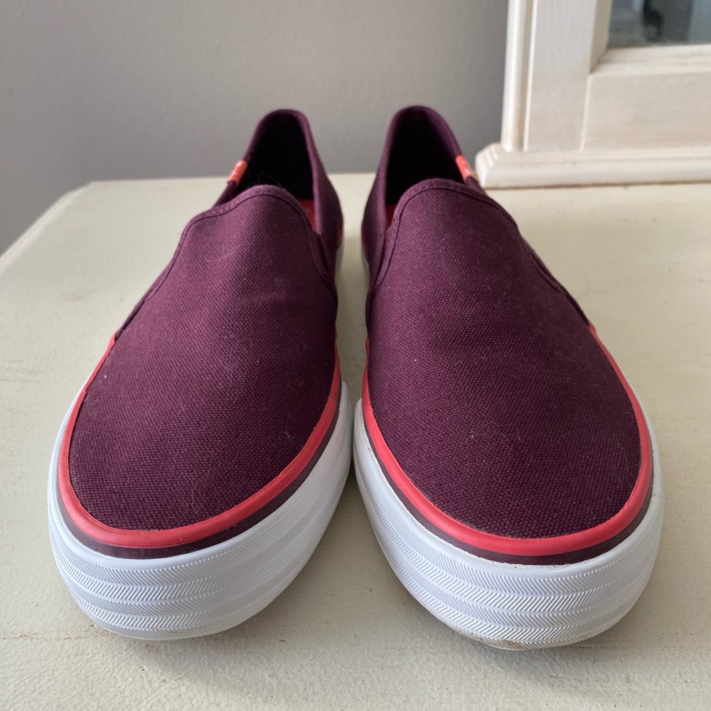 Women’s Keds Burgundy Canvas Shoes - Picture 2 of 7